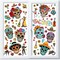 9 Sheets Mexican Day of The Dead Window Clings Dia de Los Muertos Window Decals Sugar Skull Window Clings for Halloween Day of The Dead Party Decorations